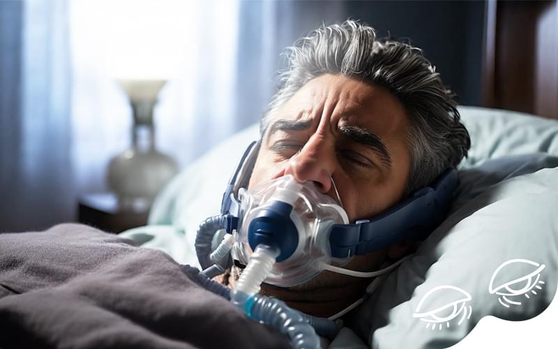 CPAP machine aiding restful sleep